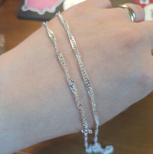 Elegant Sterling Silver Twisted Chain Necklace
